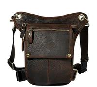 Marsupio Da Gamba Borsa da coscia da uomo, marsupio da moto, borsa da viaggio, borsa for attrezzi, motocross da corsa Marsupio Gamba Moto(Brown litchi grain)