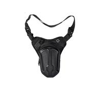 Marsupio Da Gamba Borsa da gamba for moto Borsa da gamba impermeabile a vita bassa con cerniere Borsa diagonale for esterni Marsupio da moto leggero for la guida Marsupio Gamba Moto(Noir)