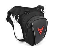 Marsupio Da Gamba Borsa da gamba for motocicletta Cintura for coscia HipBum Borsello impermeabile for moto/cellulare Marsupio Gamba Moto(Red Remark)