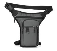 Marsupio da gamba da uomo Marsupio impermeabile Marsupio per telefono Moto Equitazione Tracolla Borsa a tracolla per la corsa, Colore grigio