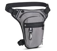 Marsupio da Gamba Moto, Borsa Cosciale con Striscia Riflettente e Cintura Regolabile per Uomo Donna, Borsello Sportivo per Ciclismo Viaggio Campeggio Pesca