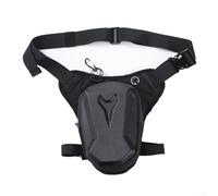 Marsupio da gamba per moto in EVA rigido impermeabile, borsa a tracolla da sella per equitazione, viaggi, essenziali, 20 x 14,5 x 8 cm, nero