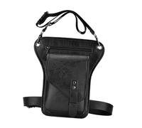 Marsupio da gamba, resistente ai graffi, con tasche multiple, colore: nero, Nero , 17x2x28cm, come descrizione