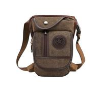 Marsupio Da Gamba Uomo Borsa a Tracolla for Gambe a Marsupio Motociclista Casual Spalla a Tracolla Coscia Cintura for Fianchi da Uomo Marsupio Gamba Moto(Brown)