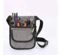 Marsupio da infermiera marsupio porta attrezzi borsa organizer multi scomparto portaoggetti per stetoscopi forniture per la cura salviette. sacchetto da infermiera (colore: grigio scuro)
