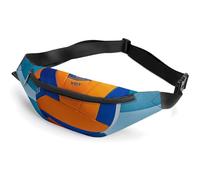 Marsupio da pallavolo blu con tracolla regolabile, leggero da viaggio, mini marsupio per corsa e palestra