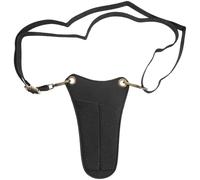 Marsupio da Parrucchiere in Cuoio Nero per Forbici | Tasche per Rasoi e Pettini, Uso in Salone e Servizio Mobile, Strumenti Sempre a Portata