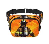 Marsupio da pompiere con fiamma, piccolo marsupio alla moda, leggero, per donne, uomini, corsa, allenamento, escursionismo, viaggi