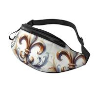 Marsupio da trekking Retro-Fleur-De-Lis-Watercolor Crossbody Marsupio Leggero Marsupio, Come nella foto, Taglia unica, Zaino da escursionismo