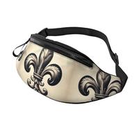 Marsupio da trekking Royal-Fleur-De-Lis-Black Crossbody Marsupio leggero, Come nella foto, Taglia unica, Zaino da escursionismo
