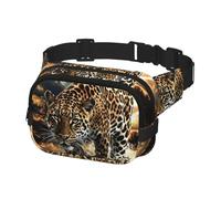 Marsupio da uomo alla moda a tracolla, marsupio da donna, leopardato che cammina in acqua, Multicolore, Taglia unica, Cintura per soldi
