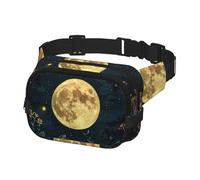 Marsupio da uomo alla moda a tracolla marsupio per le donne Marsupio con luna piena fiori colorati, Multicolore, Taglia unica, Cintura per soldi