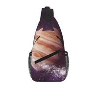 Marsupio da uomo alla moda con stampa cielo pieno di stelle alla moda borsa a tracolla per donne e uomini, Orbita Retro Star, Taglia unica