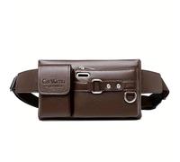 Marsupio da uomo di grande capacità, multi funzionale (direzione della testa del toro casuale), Ck8117 marrone-1, 28 cm