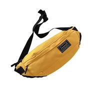 Marsupio da uomo e da donna, alla moda, in tela, per sport all'aria aperta, equitazione, semplice e casual, borsa messenger, marsupio da corsa, cintura da uomo, Giallo, Taglia unica, Russo