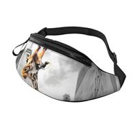 Marsupio da uomo e da donna, con giraffa a New York, impermeabile, sportivo, alla moda, borsa a tracolla, con cinghia regolabile, grande borsa a tracolla per viaggi ed escursioni