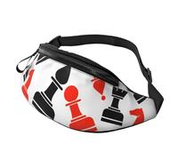 Marsupio da uomo e da donna, con motivo a scacchi, leggero, per viaggi, shopping ed eventi all'aperto