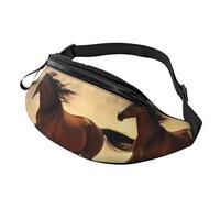 Marsupio da uomo e da donna con motivo a strisce di cavalli, accessorio da viaggio leggero per escursionismo, ciclismo, corsa