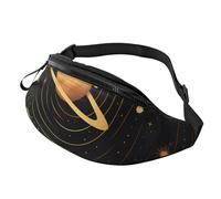 Marsupio da uomo e da donna, con motivo astronomico retrò, impermeabile, alla moda, alla moda, con cinghia regolabile, grande borsa a tracolla per viaggi ed escursioni