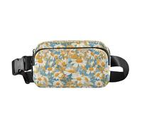 Marsupio da uomo e da donna con volti colorati di gatti su sfondo blu, per viaggi, vacanze, corsa, Margherita , 1 Size