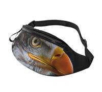 Marsupio da uomo e da donna, leggero, con stampa aquila calva, accessorio da viaggio per escursionismo, ciclismo, corsa