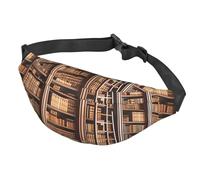 Marsupio da uomo e da donna, regolabile, a tracolla, per biblioteca, libreria, marsupio, Nero , Taglia unica