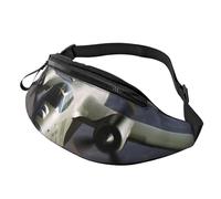 Marsupio da uomo e donna con aereo dell'esercito americano, alla moda, impermeabile, borsa a tracolla ovunque, con cinturino regolabile, marsupio sportivo per portafoglio da viaggio