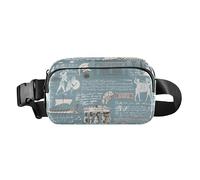 Marsupio da uomo e donna con cerniera, alla moda, grande capacità, con cinghia regolabile, per allenamento, corsa, escursionismo, tema dell'antica Grecia, Tema Dell'antica Grecia, 1 Size