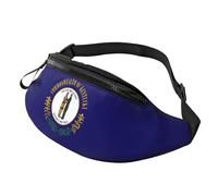 Marsupio da uomo e donna con stampa bandiera del Kentucky, leggero, per viaggi, shopping ed eventi all'aperto