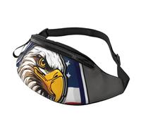 Marsupio da uomo e donna con stampa di aquila calva americana, elegante, comodo da viaggio, per escursionismo, ciclismo e corsa