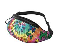 Marsupio da uomo e donna con stampa di orso del Ringraziamento che balla, leggero, per viaggi, shopping ed eventi all'aperto