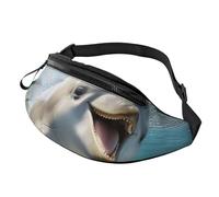 Marsupio da uomo e donna con stampa divertente di delfini, elegante, comodo da viaggio, per escursionismo, ciclismo e corsa