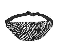 Marsupio da uomo e donna con stampa zebra; marsupio alla moda per tutto il mondo, marsupio con cinturino regolabile, borsa da petto impermeabile per viaggi, escursionismo, sport, nero, taglia unica,