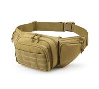 Marsupio da uomo, marsupio cintura, for motociclisti, sport, arrampicata, campeggio, nylon, porta attrezzi, petto, fianchi, sedere(Khaki)