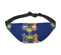 Marsupio da viaggio alla moda con bandiera di New York, adatto per sport, corsa, ciclismo, viaggi, pesca, grande borsa a tracolla per ragazzi,