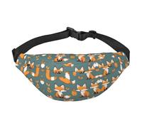 Marsupio da viaggio alla moda con volpe gialla, adatto per sport, corsa, ciclismo, viaggi, pesca, grande borsa a tracolla per ragazzi,