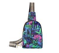 Marsupio da viaggio alla moda Jungle Animal Addax Bright Neon Green Mint Green Travel fanny pack multiuso a spalla per il pacchetto di giorno