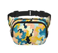 Marsupio da viaggio con colori vivaci e mimetico giallo, regolabile, grande marsupio da viaggio unisex