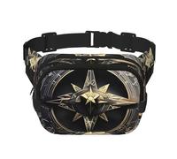 Marsupio da viaggio con design magico con rune norrene, marsupio regolabile con bussola, marsupio da viaggio unisex