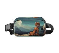 Marsupio da viaggio con gatto che guarda il sole all'aperto Marsupio a tracolla, Multicolore, Taglia unica, casual