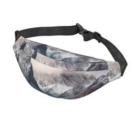 Marsupio da viaggio con paesaggio di montagna per donne e uomini, borsa da cintura impermeabile con cintura regolabile borsa a tracolla casual borsa da viaggio per sport corsa ciclismo, Paesaggio di