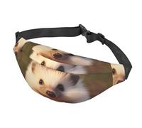 Marsupio da viaggio con paesaggio di montagna per donne e uomini, borsa da cintura impermeabile con cintura regolabile borsa a tracolla casual borsa da viaggio per sport corsa ciclismo, Riccio