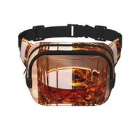 Marsupio da viaggio, con scritta "Liquor in Cup", regolabile, grande, da viaggio, unisex