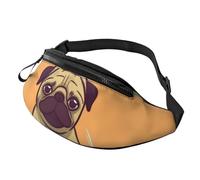 Marsupio da yoga con carlino per uomo e donna, impermeabile, sportivo, alla moda, borsa a tracolla con cinghia regolabile, grande borsa a tracolla per viaggi ed escursioni