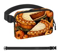 Marsupio del Ringraziamento Pumpkin Pie C per donne e uomini, borsa a tracolla con tasche con cerniera, marsupio impermeabile con cinturino regolabile per allenamento, corsa, viaggi, escursionismo,