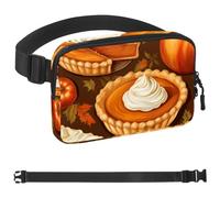 Marsupio del Ringraziamento Pumpkin Pie E per donne e uomini, borsa a tracolla con tasche con cerniera, marsupio impermeabile con cinturino regolabile per allenamento, corsa, viaggi, escursionismo,