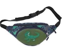 Marsupio Dinosauri Verde, Marsupio Bambino Dinosauro, Dinosauri Marsupio Verde, Marsupio Cartoons Viaggio, Portatile, Regolabile, Alta Capacità, Unisex