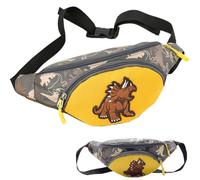Marsupio Dinosauro, Marsupio Cartoons, Borsa Motivo di Dinosauro,Marsupio in Tela di Dinosauro del Fumetto, Borsa Motivo di Dinosauro,Per Viaggi Sportivi All'Aperto, Portatile, Alta Capacità