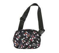 Marsupio Disney con stampa di Topolino e Minnie, 19 cm, colore: nero, DSY Topolino e Minnie, OSFA