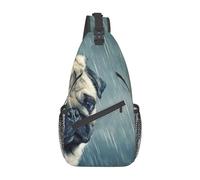 Marsupio divertente con cane carlino per uomo donna marsupio cintura regolabile casual marsupio per viaggi sport corsa escursionismo marsupio marsupio, Nero , Taglia unica